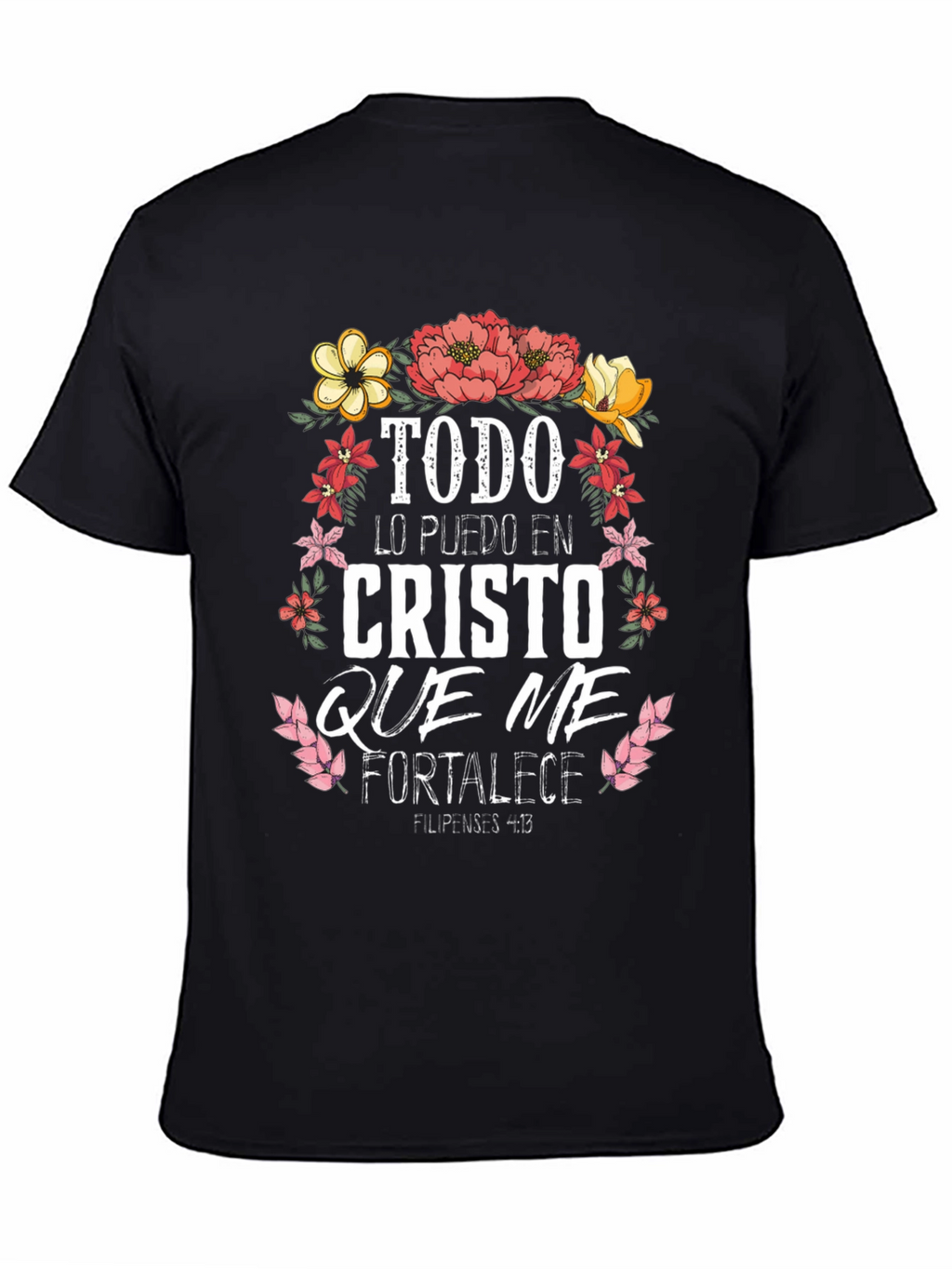 Faith-Inspired Tee: Floral Christ Quote Shirt