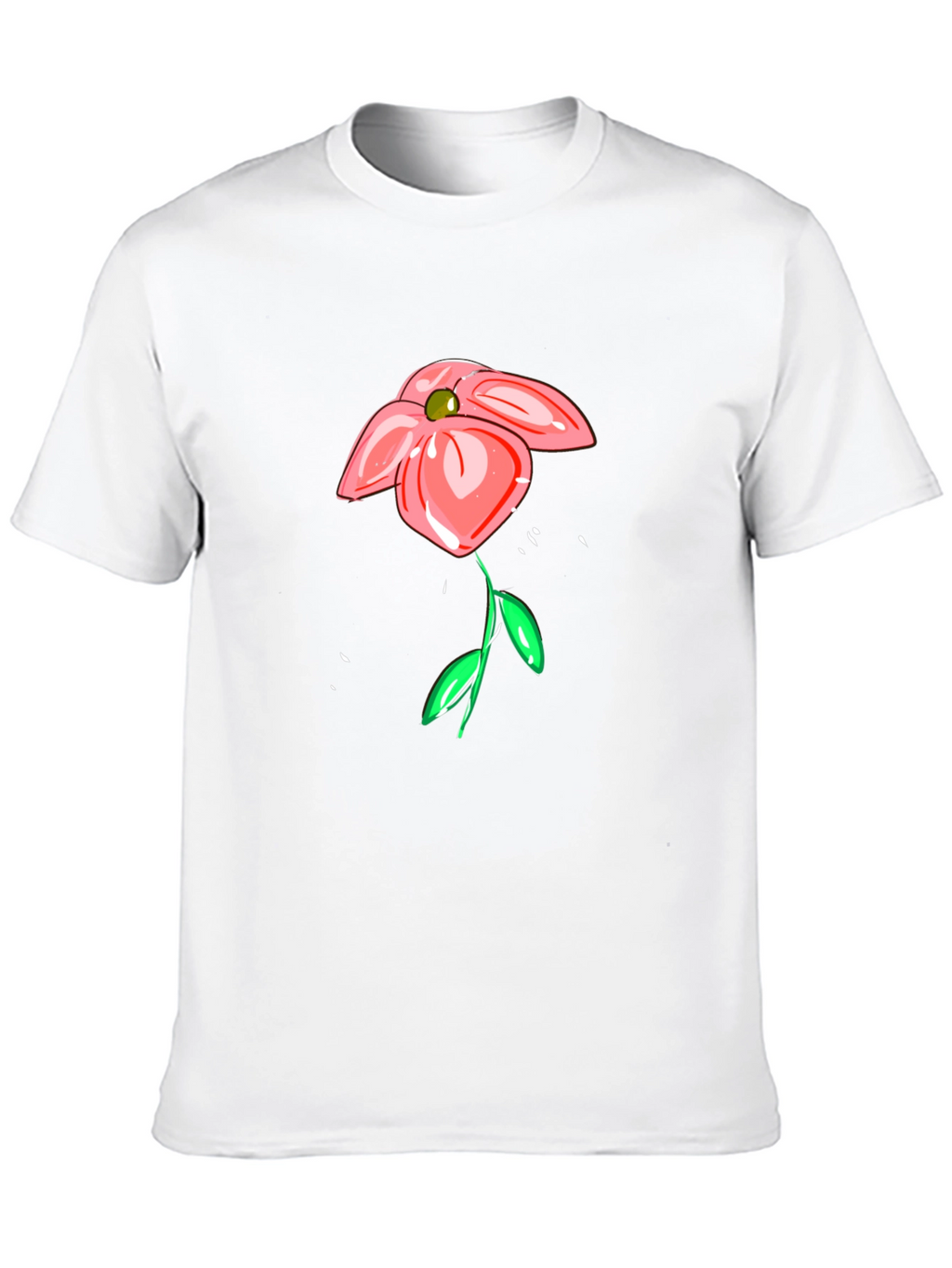 Floral Sketch Black T-Shirt