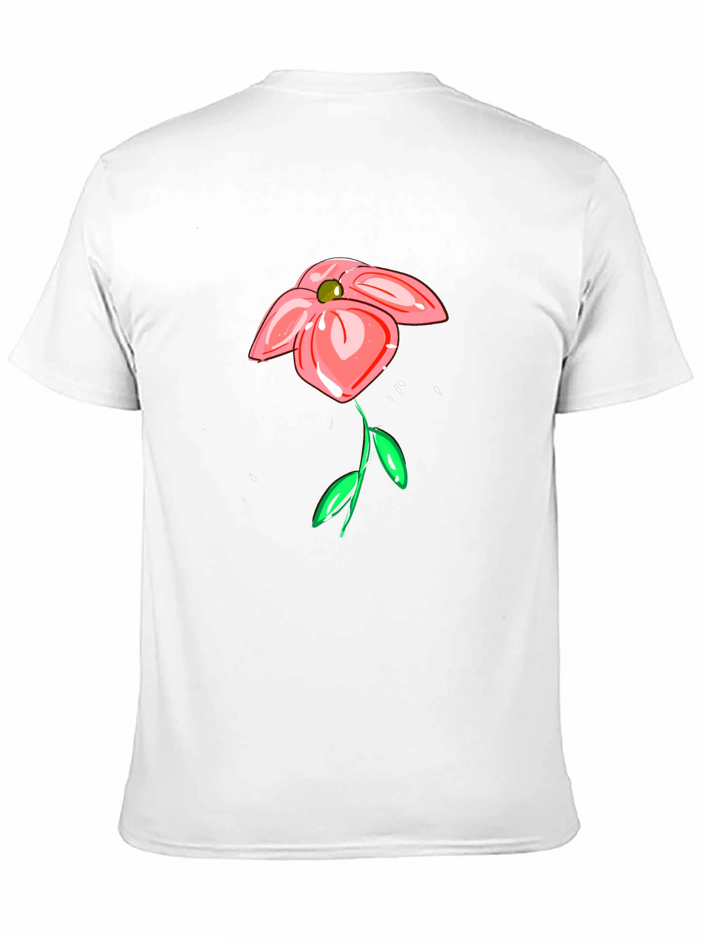 Floral Sketch Black T-Shirt