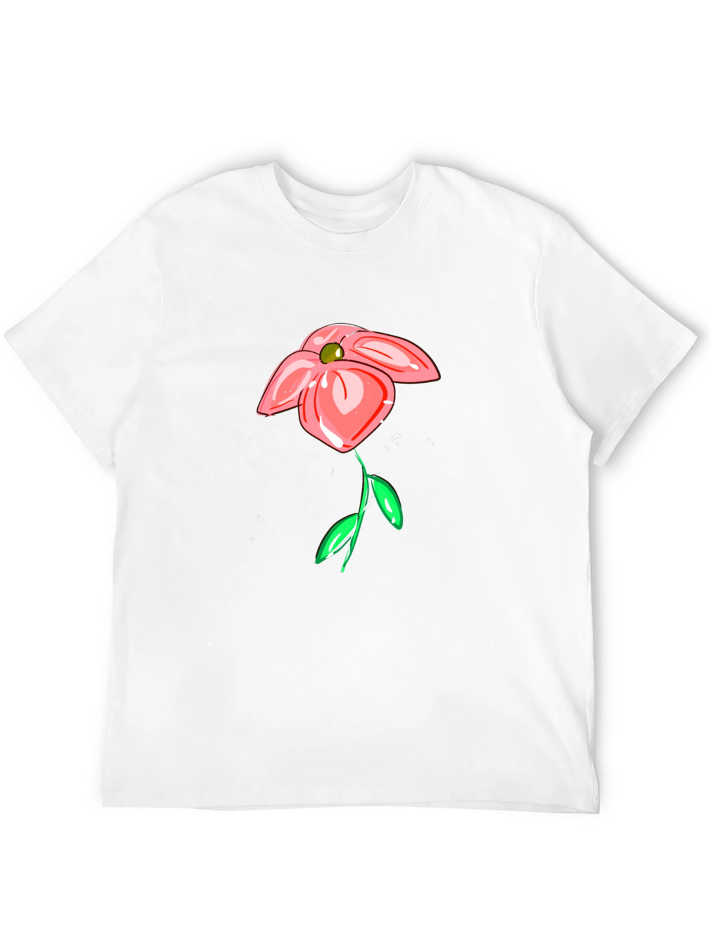 Floral Sketch Black T-Shirt