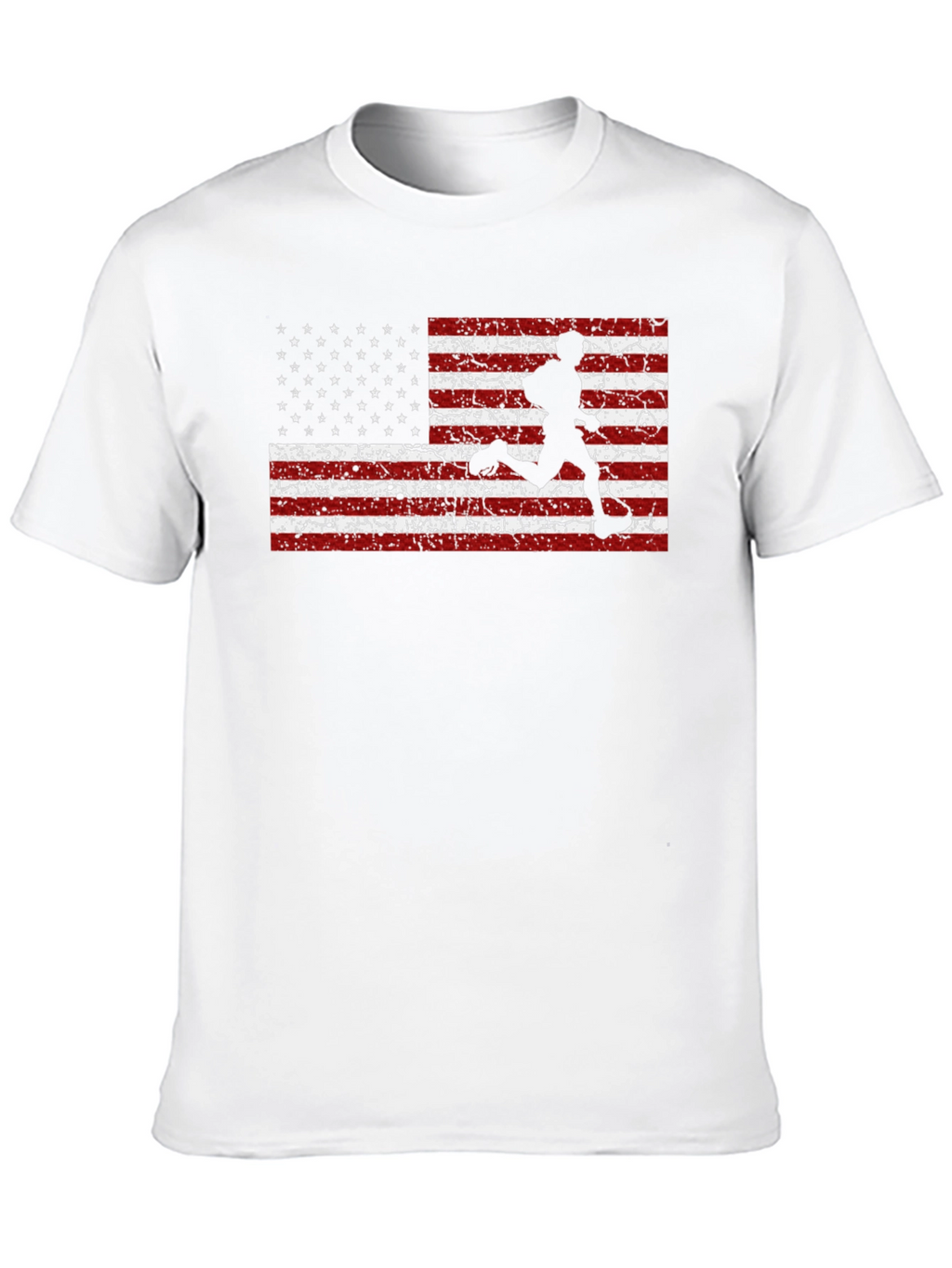American Flag Runner Graphic T-Shirt