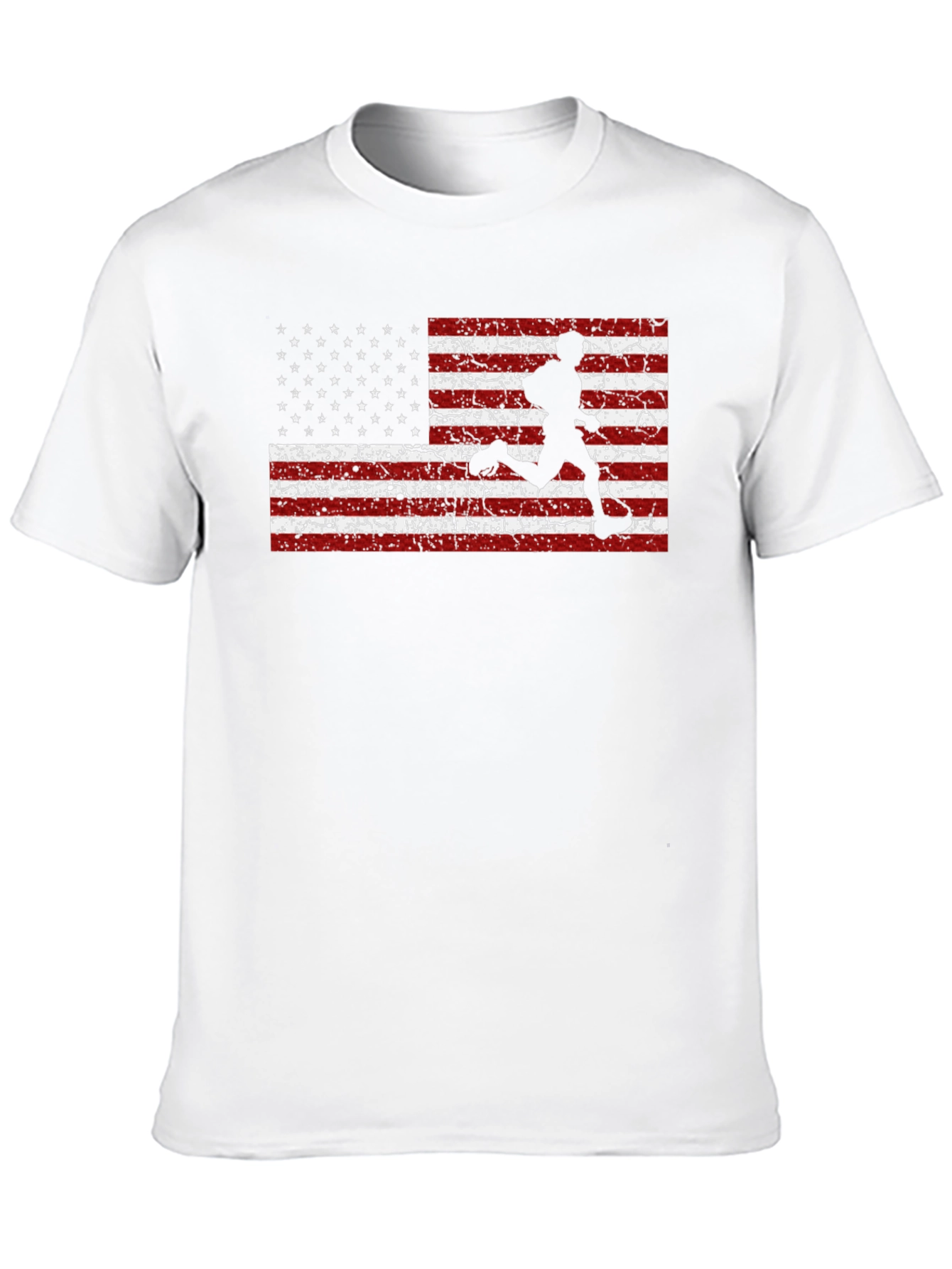 American Flag Runner Graphic T-Shirt