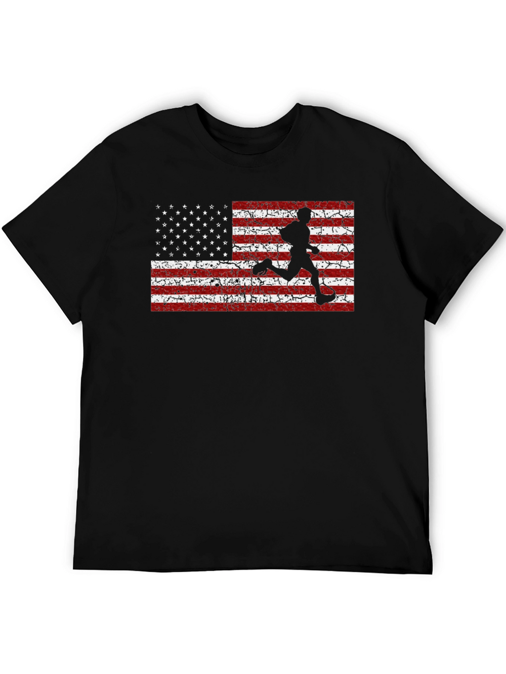 American Flag Runner Graphic T-Shirt