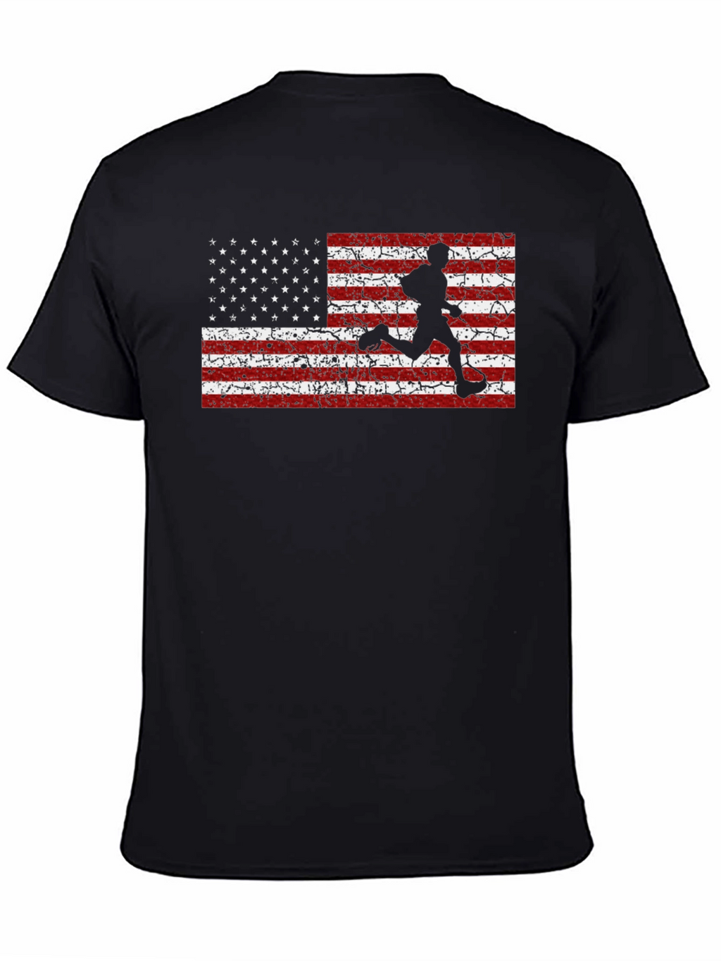 American Flag Runner Graphic T-Shirt