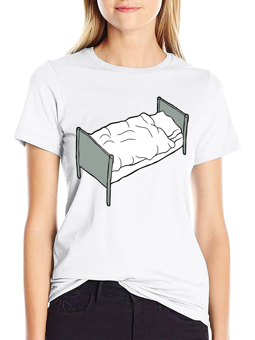 Bed Graphic T-Shirt - Relaxed Fit Black Tee