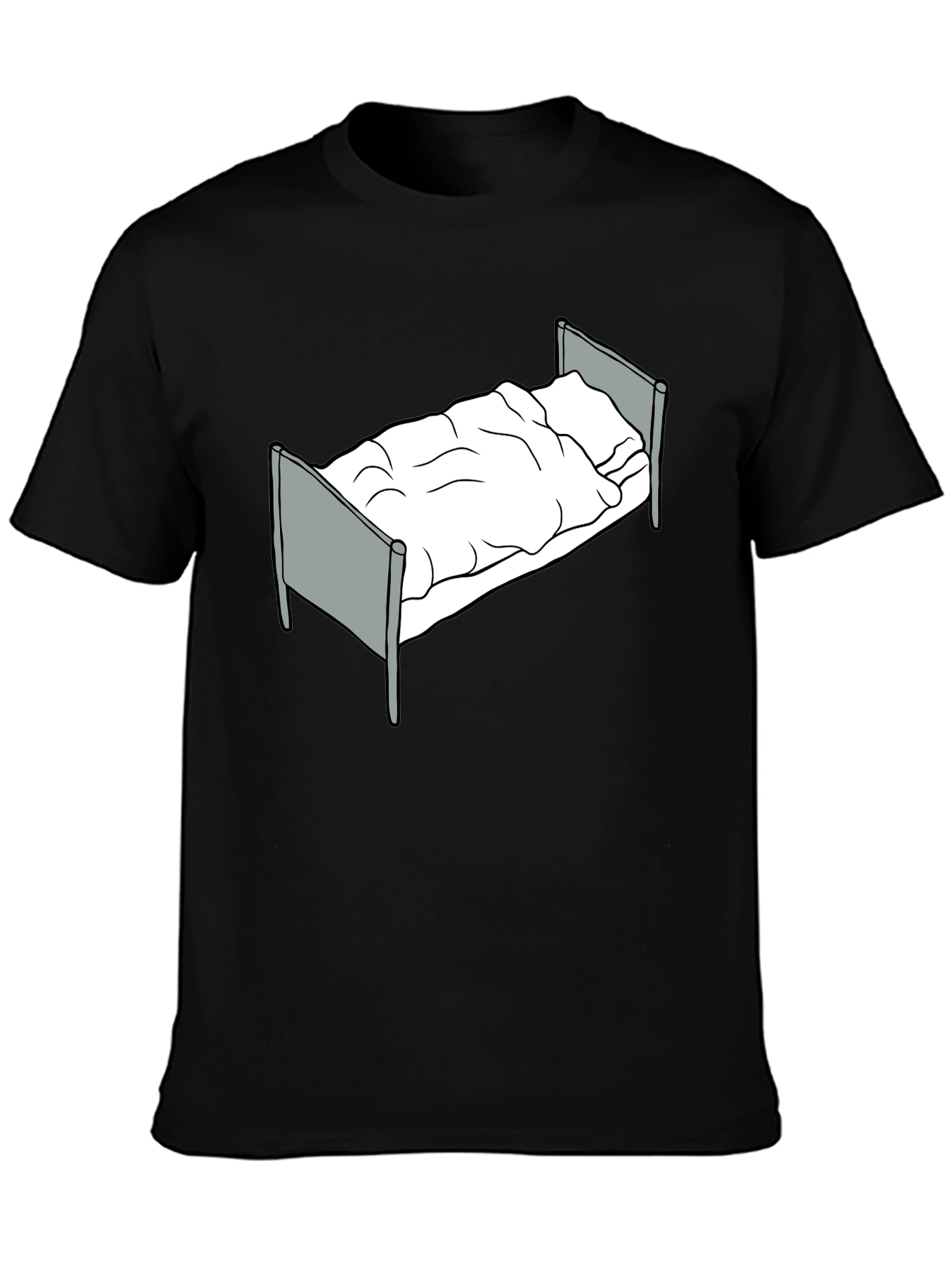 Bed Graphic T-Shirt - Relaxed Fit Black Tee