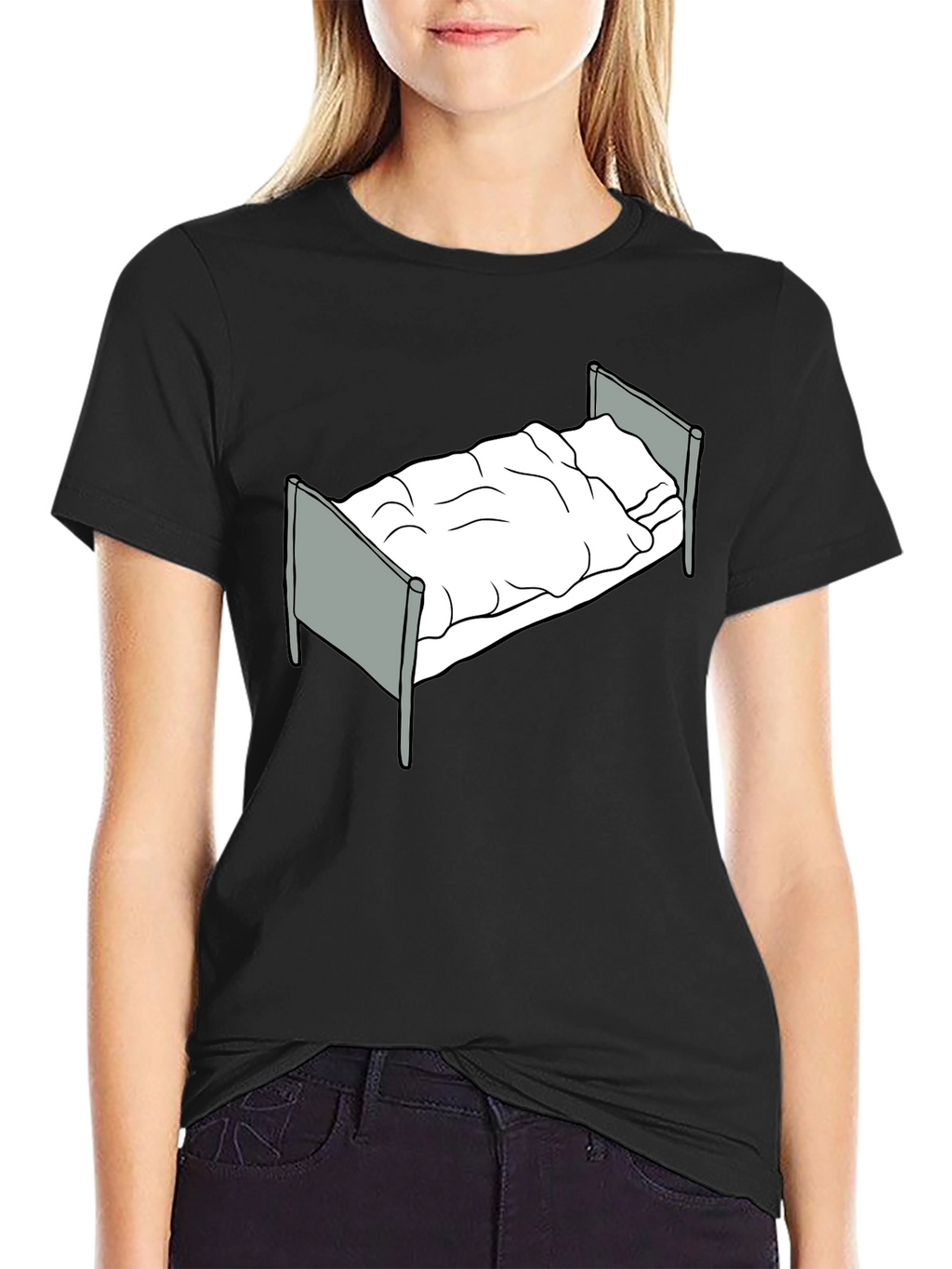 Bed Graphic T-Shirt - Relaxed Fit Black Tee