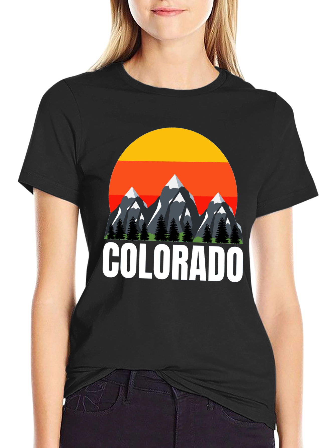 Colorado Mountain Sunset Graphic T-Shirt