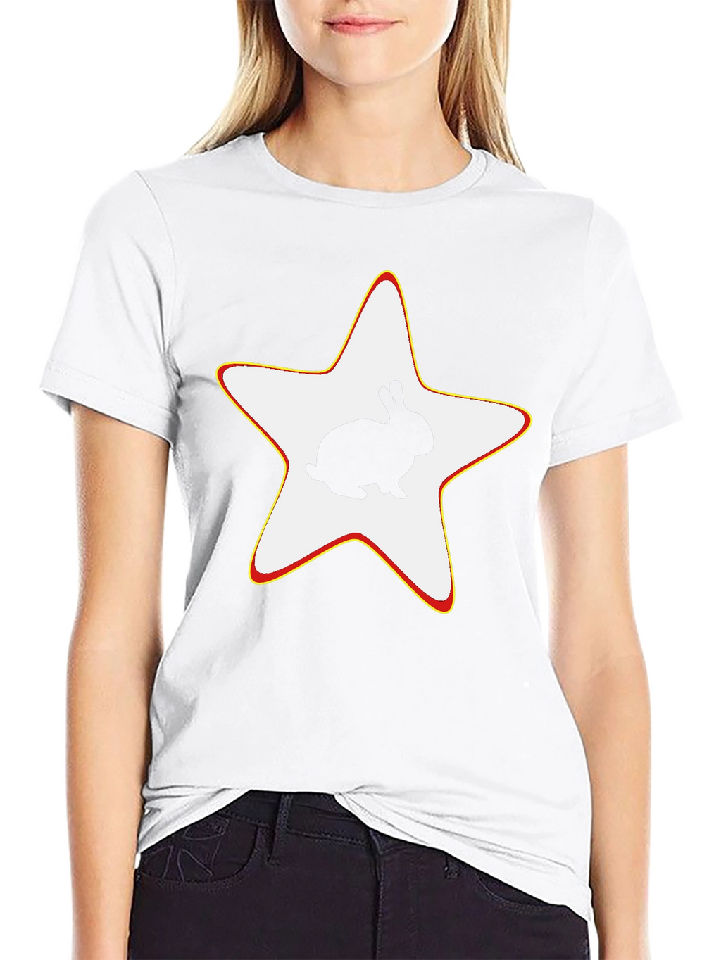 Rabbit Star Black T-Shirt