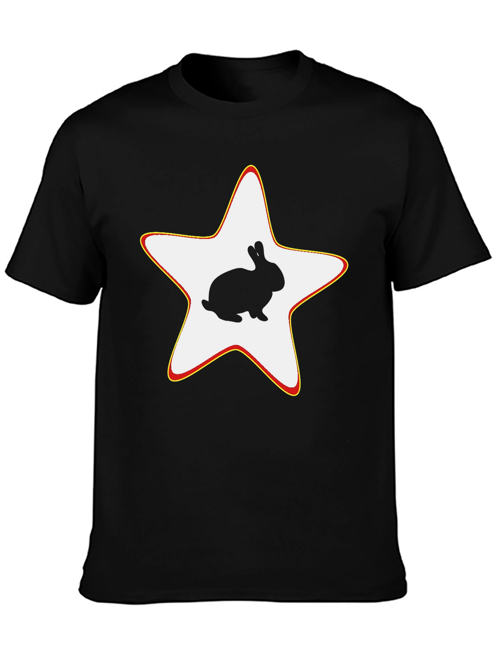 Rabbit Star Black T-Shirt