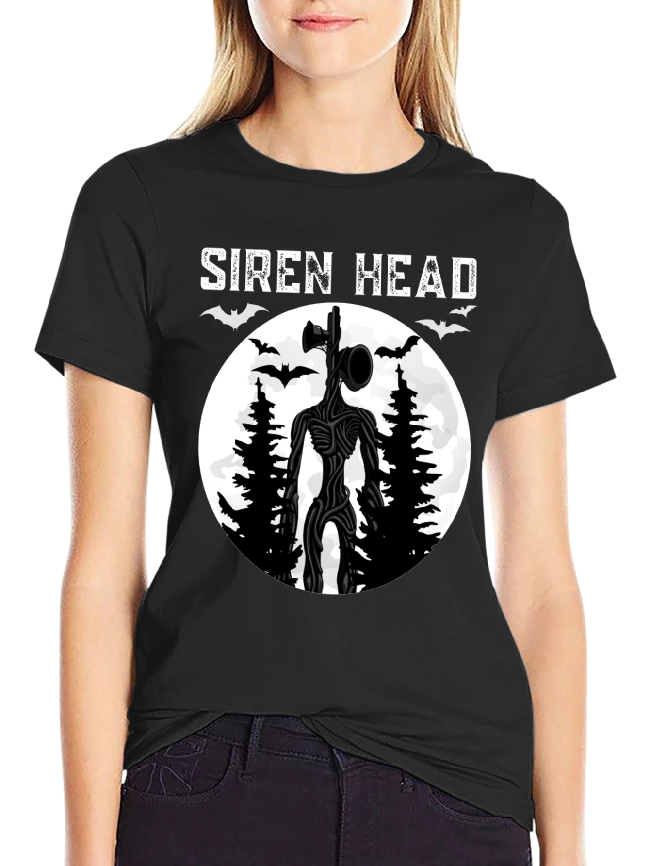 Siren Head Graphic Tee - Horror Inspired Design