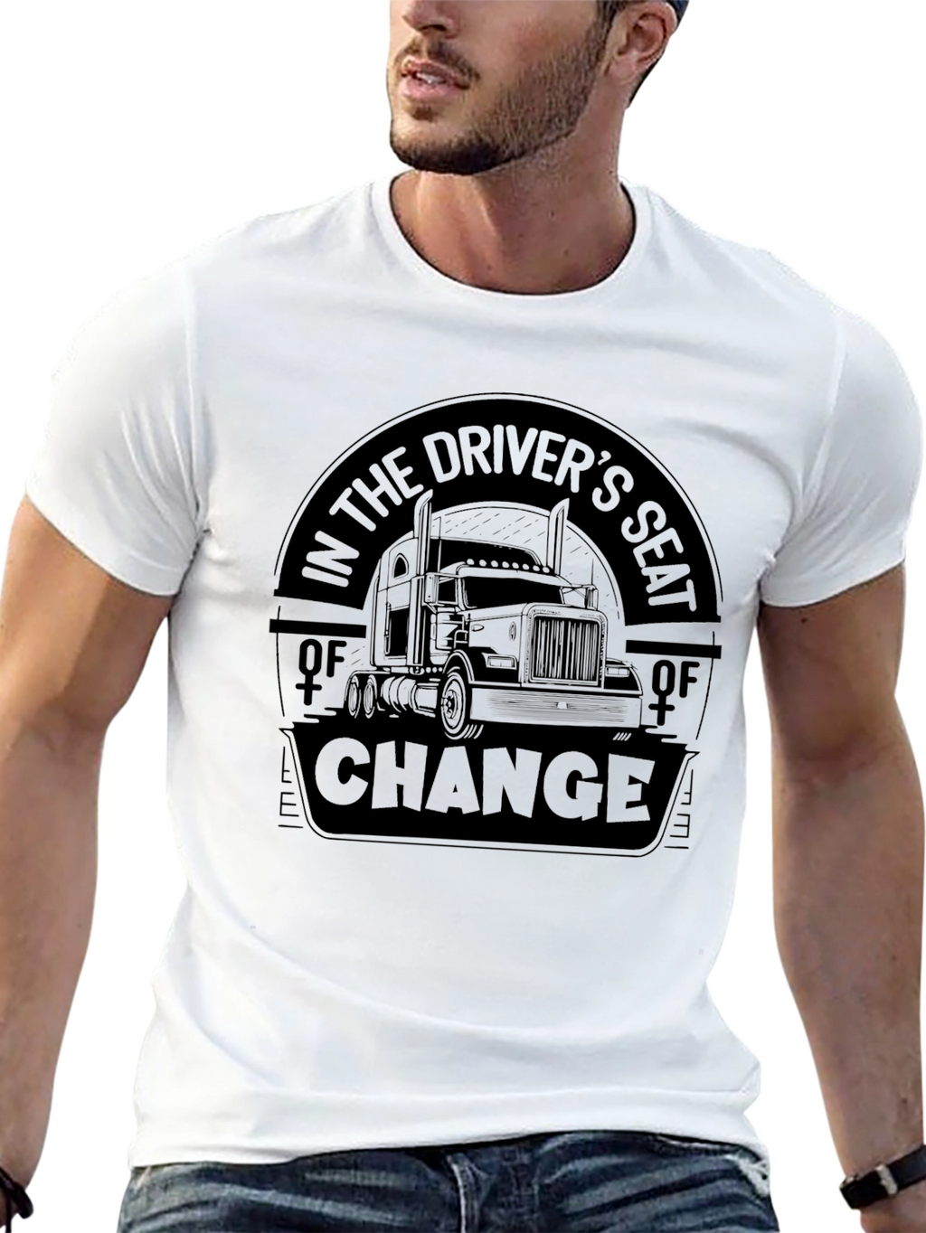 Drivers Seat of Change Black T-Shirt