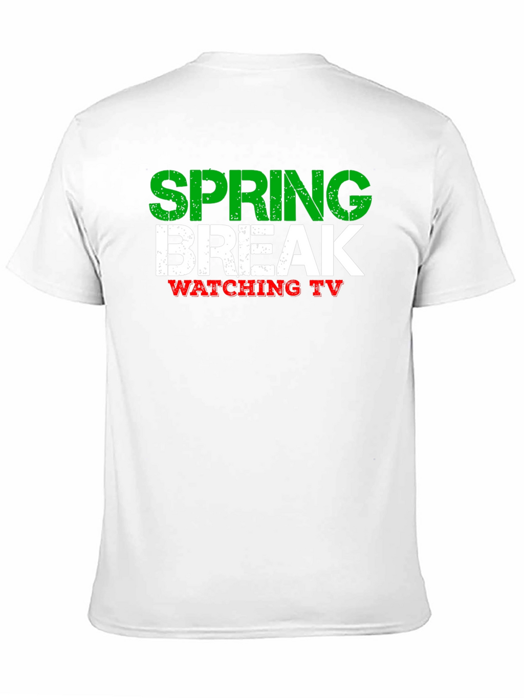 Spring Break Watching TV Black T-Shirt