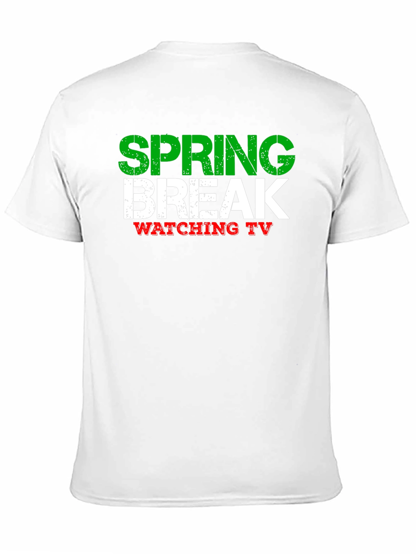 Spring Break Watching TV Black T-Shirt