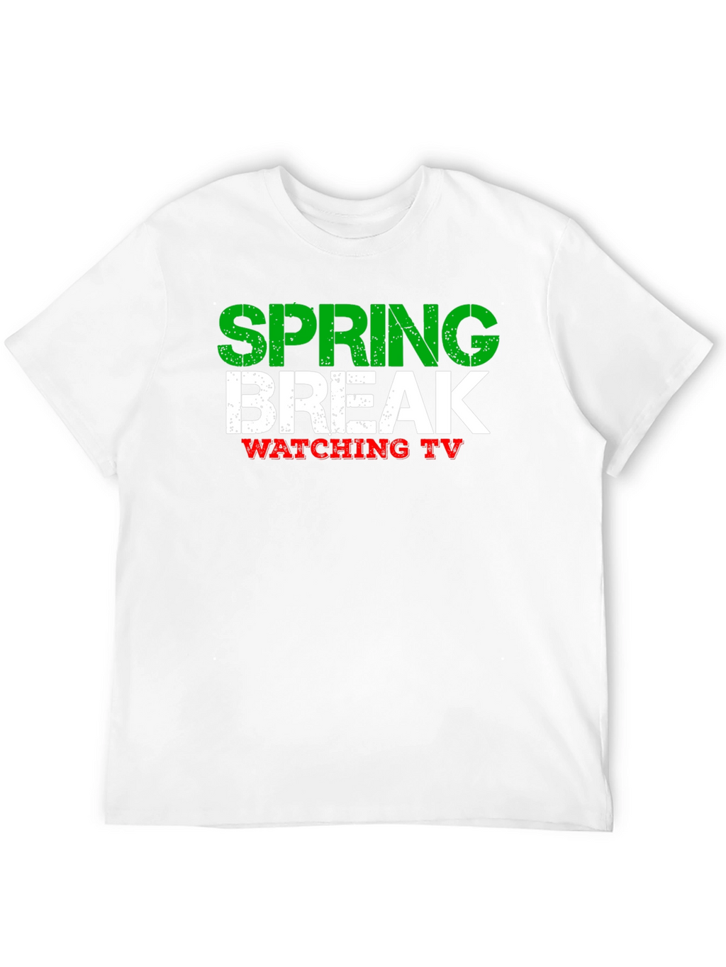 Spring Break Watching TV Black T-Shirt