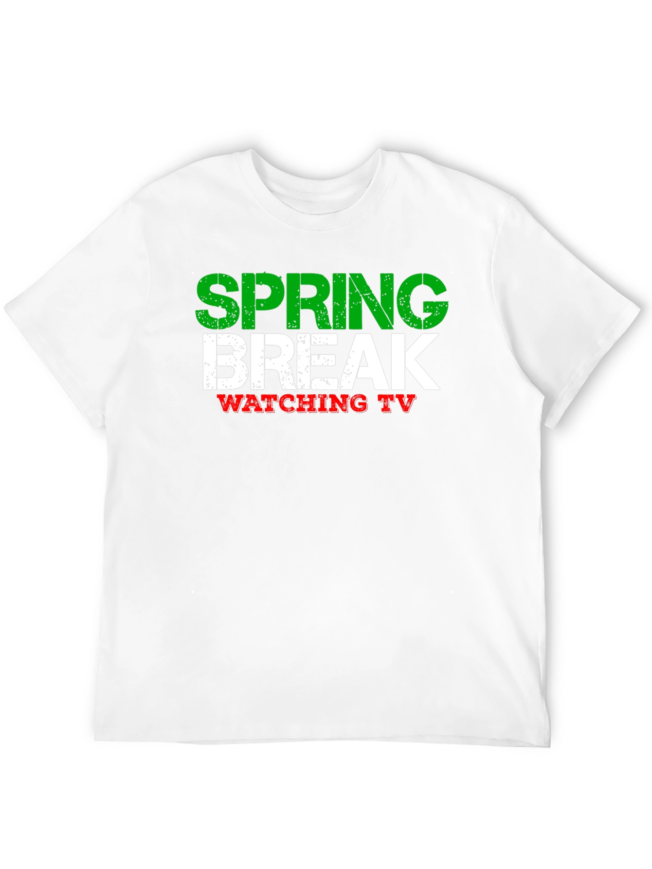 Spring Break Watching TV Black T-Shirt