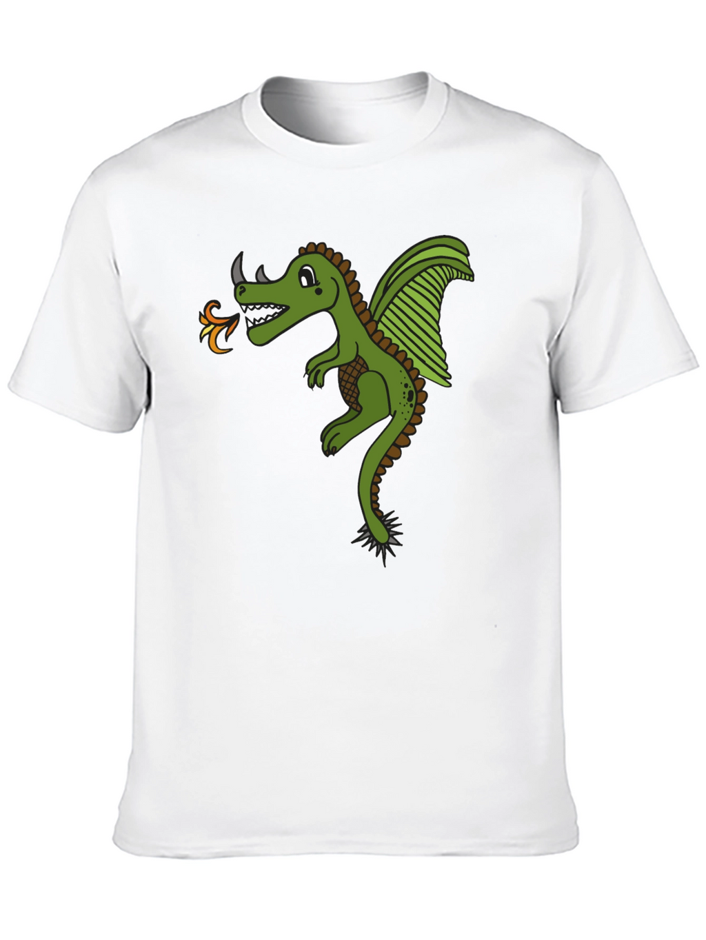 Dragon Graphic Black Tee - Fire Breathing Design
