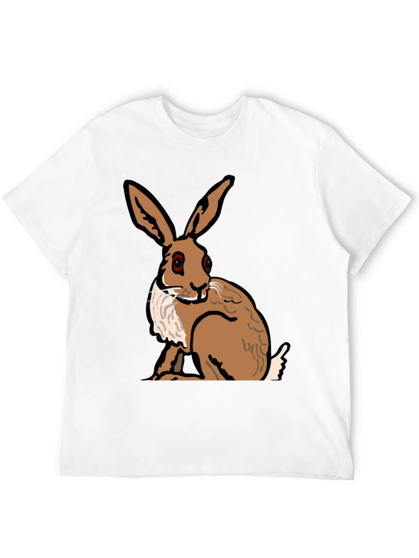Hare Graphic Tee - Stylish Animal Print Shirt