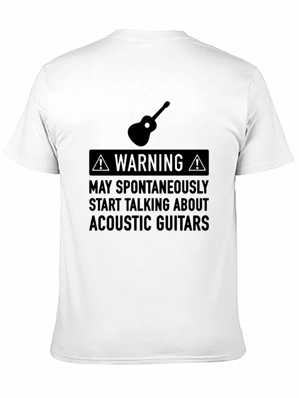 Acoustic Guitar Warning Graphic Tee