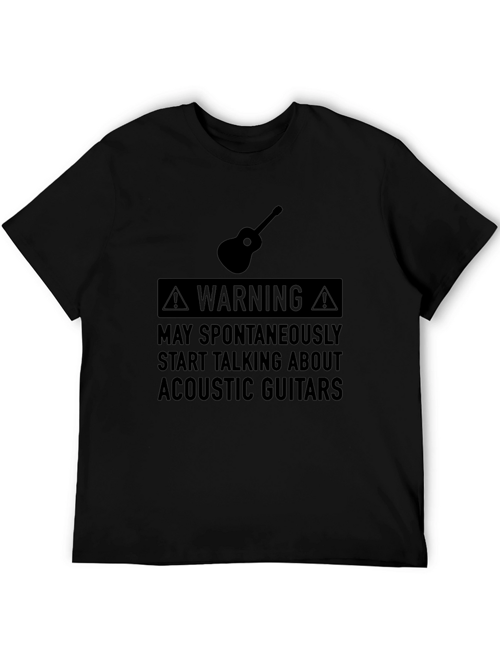 Acoustic Guitar Warning Graphic Tee