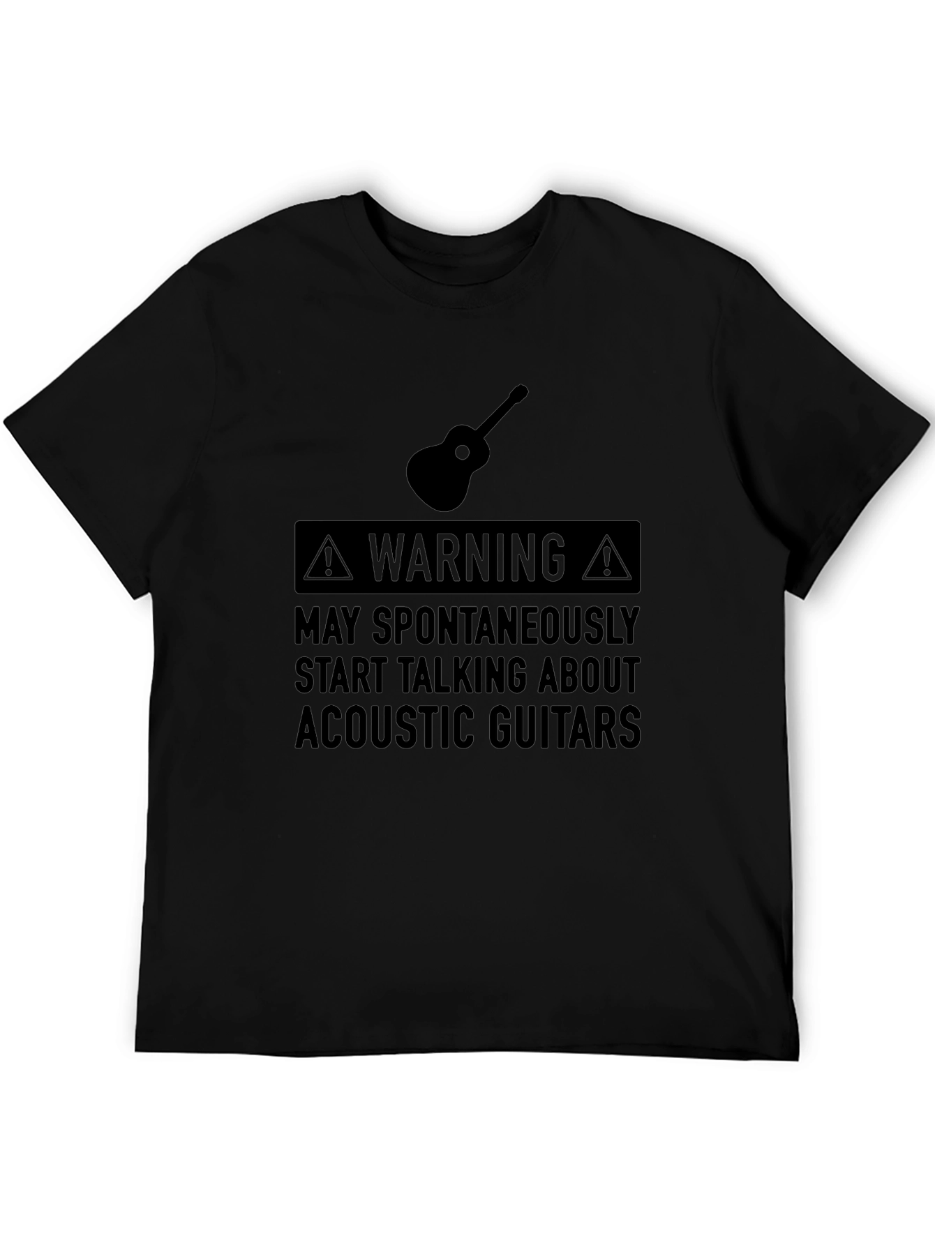 Acoustic Guitar Warning Graphic Tee