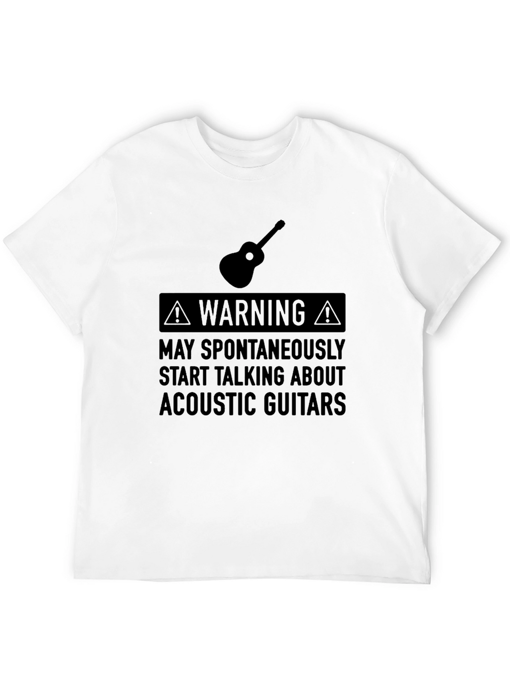 Acoustic Guitar Warning Graphic Tee