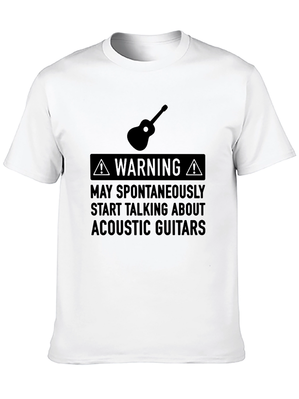 Acoustic Guitar Warning Graphic Tee