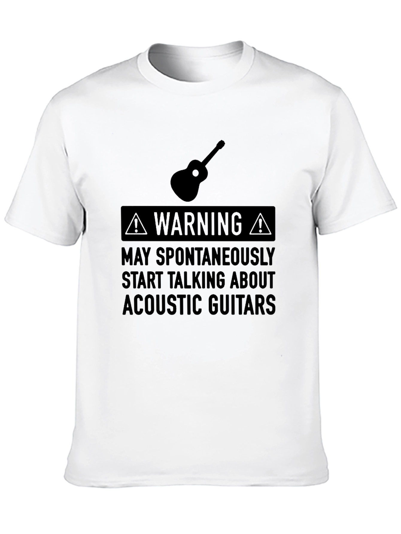 Acoustic Guitar Warning Graphic Tee