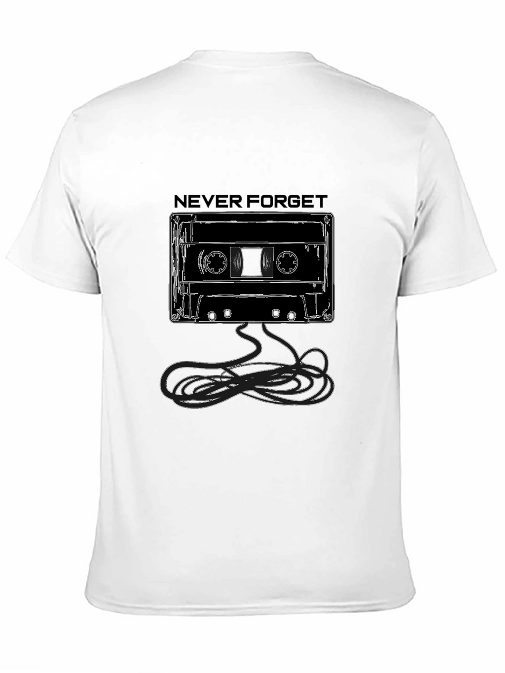 Never Forget Cassette Tape Graphic Tee - Black