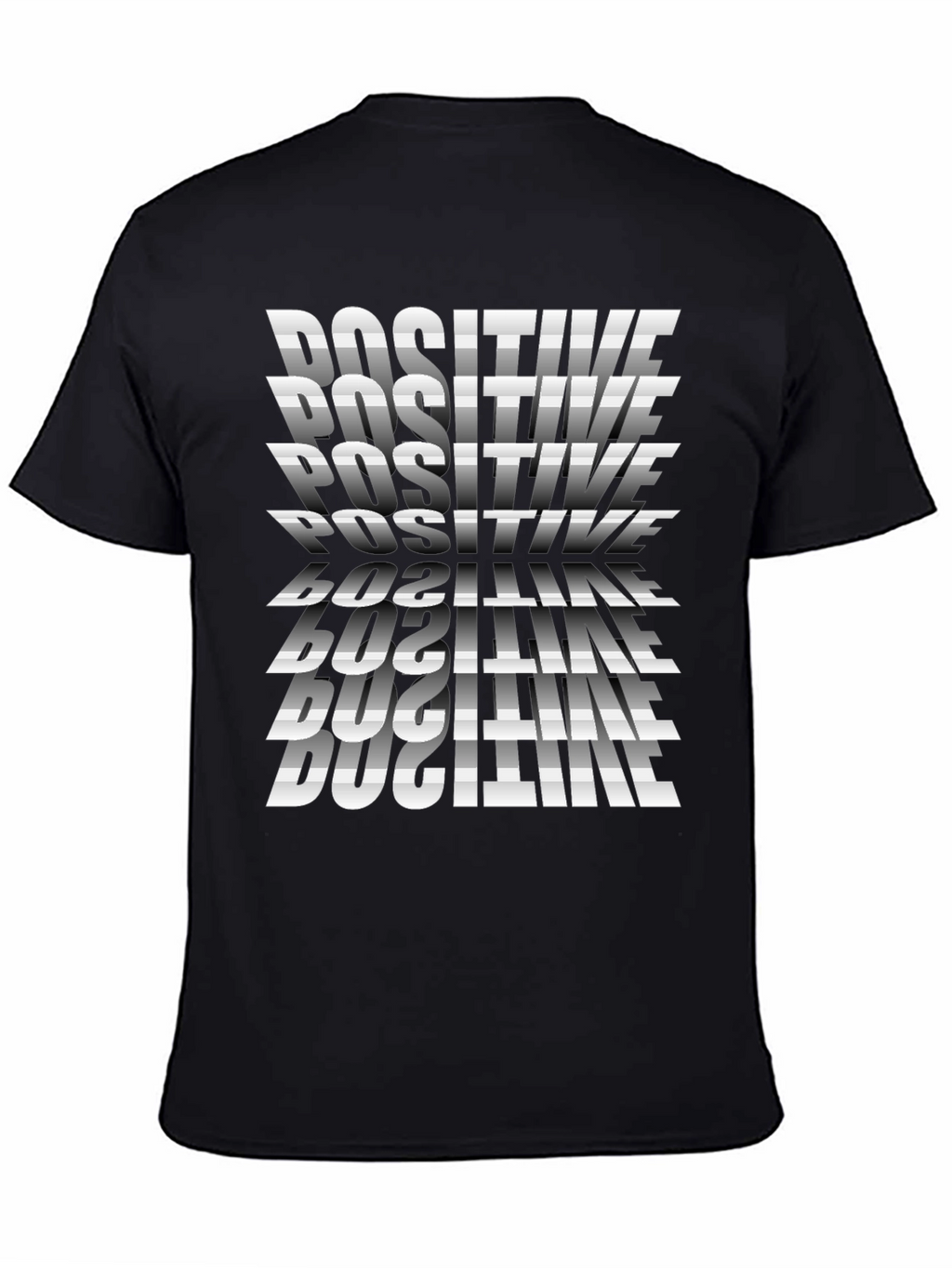 Positive Print Black T-Shirt