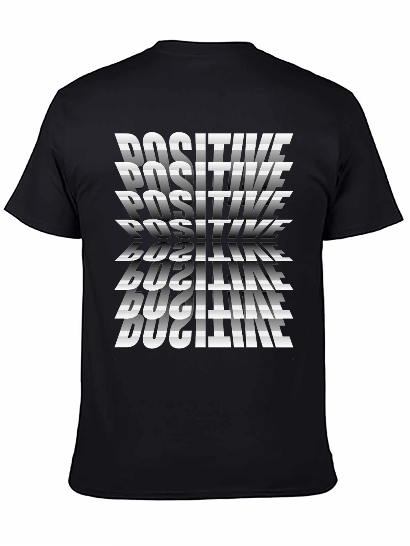 Positive Print Black T-Shirt