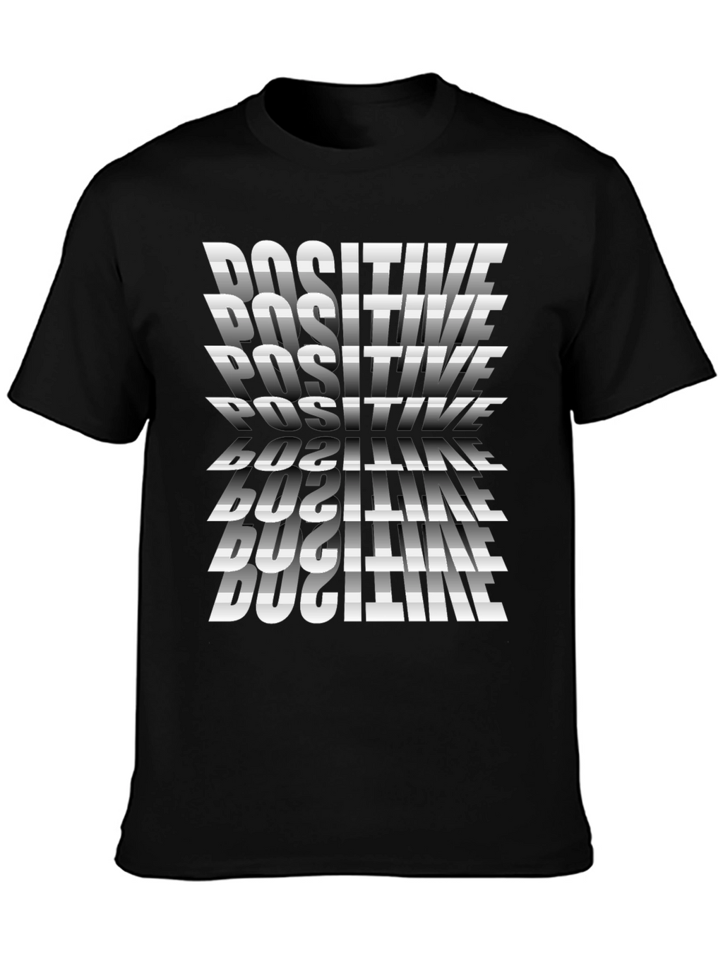 Positive Print Black T-Shirt