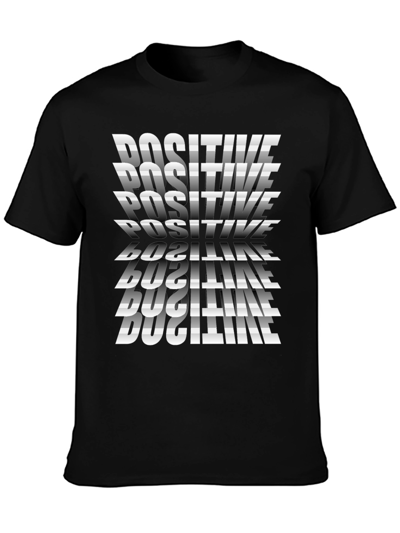 Positive Print Black T-Shirt