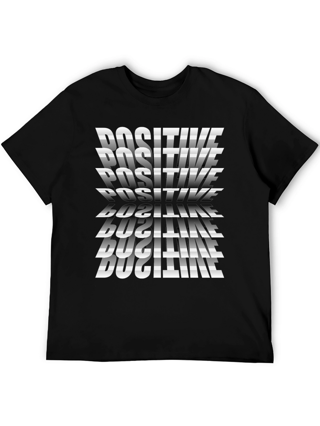 Positive Print Black T-Shirt