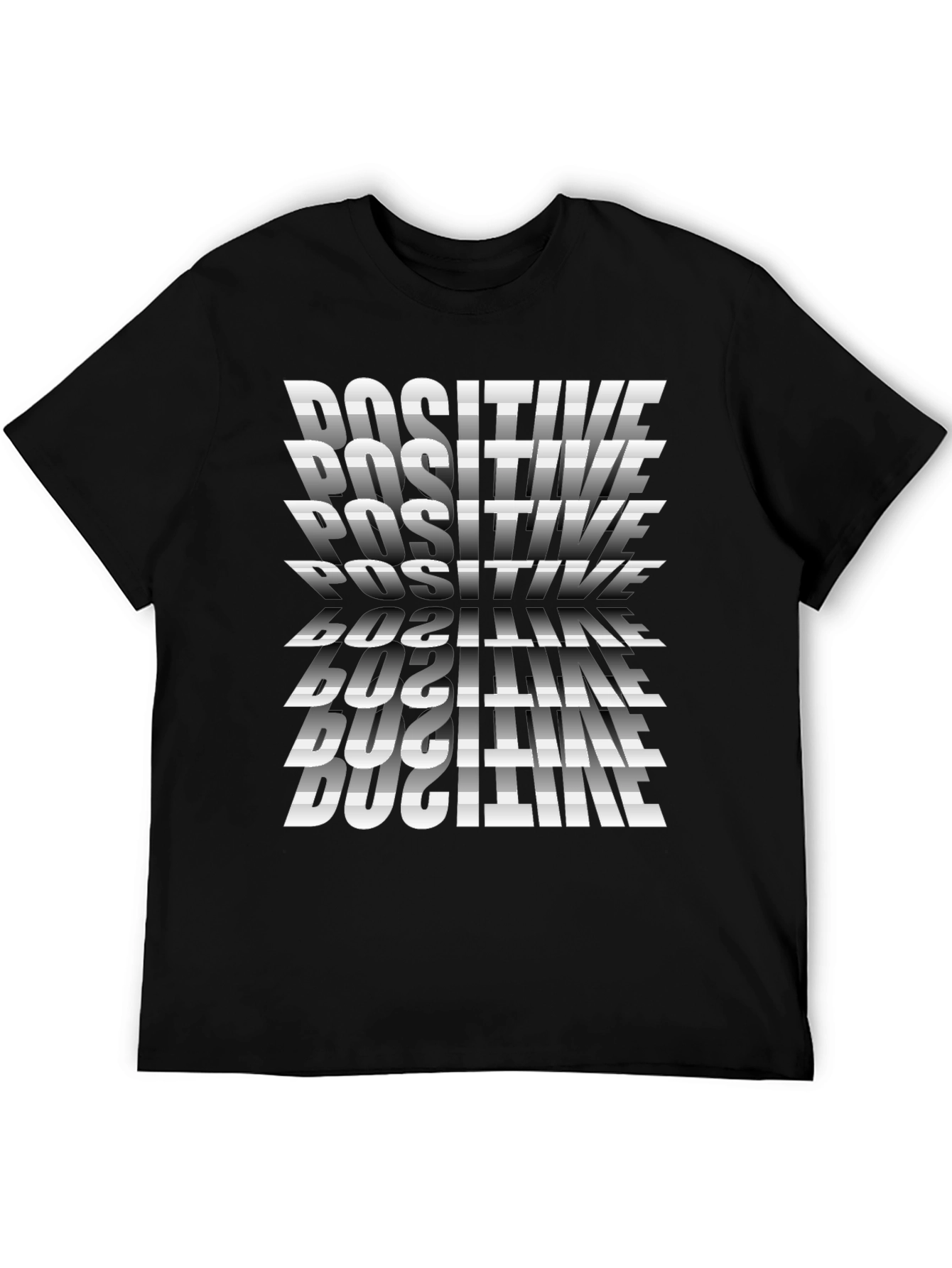 Positive Print Black T-Shirt
