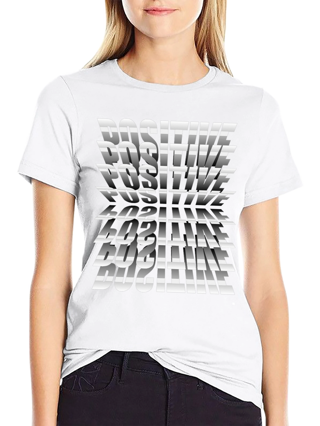 Positive Print Black T-Shirt