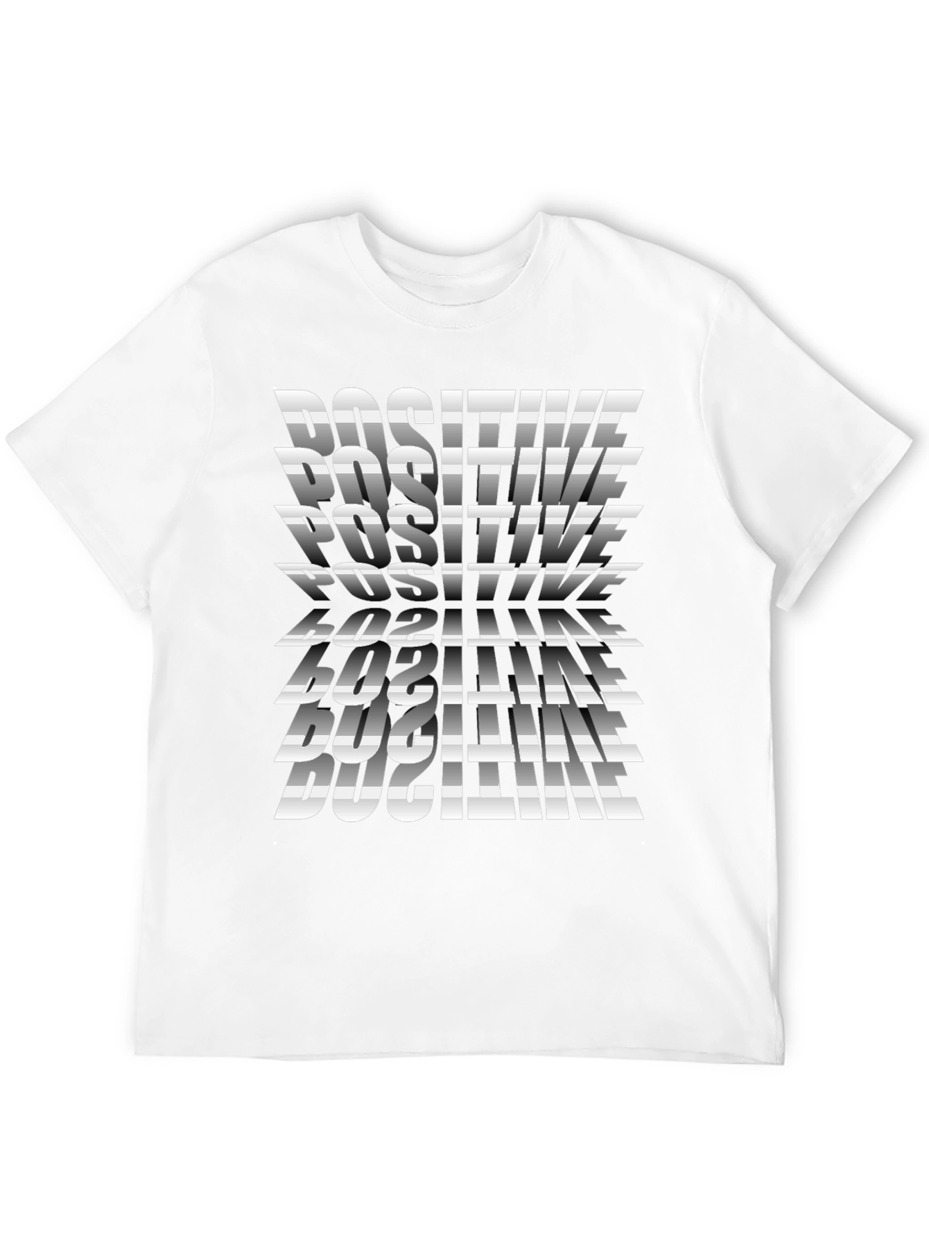 Positive Print Black T-Shirt