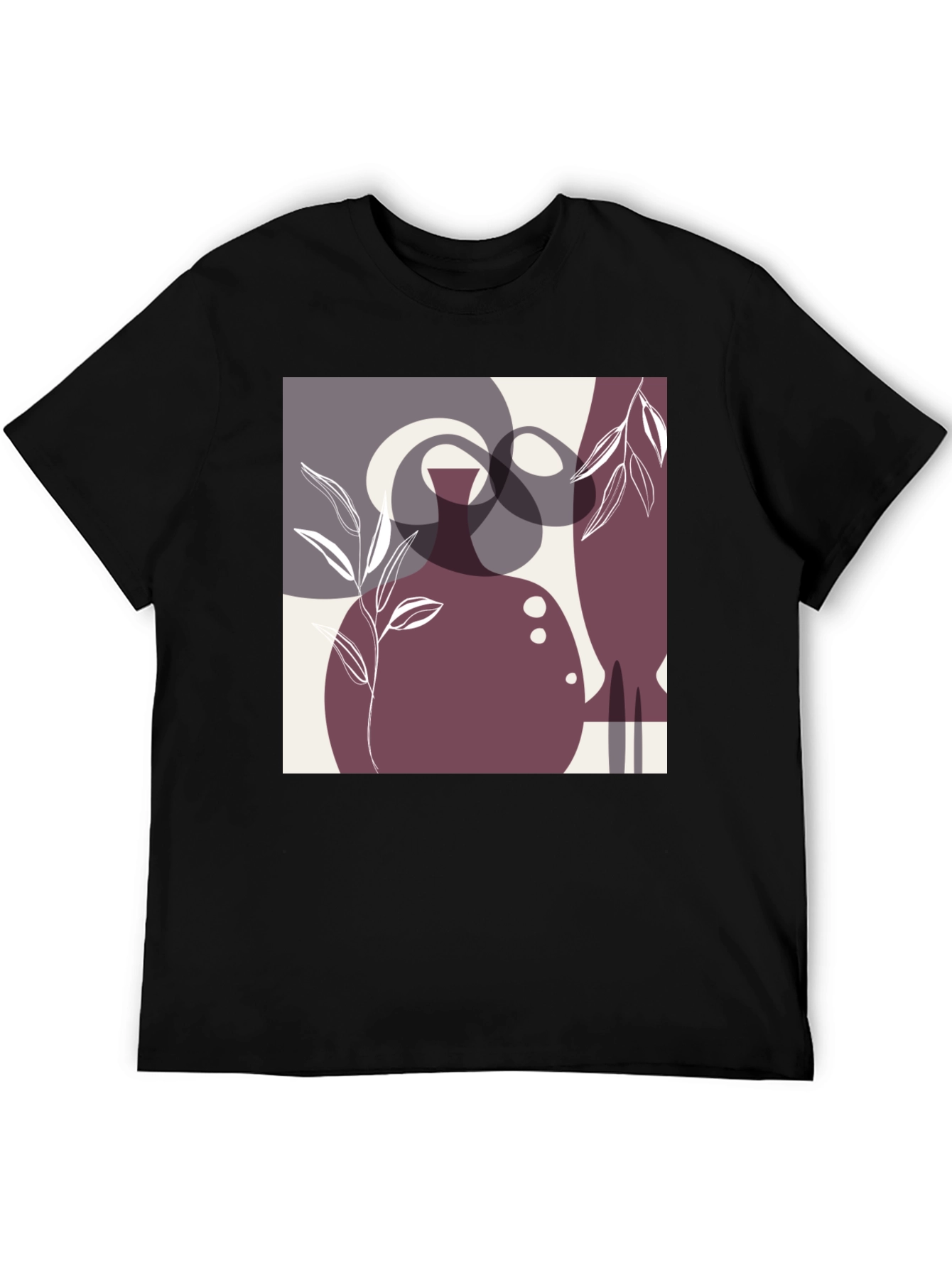 Modern Abstract Art Black T-Shirt