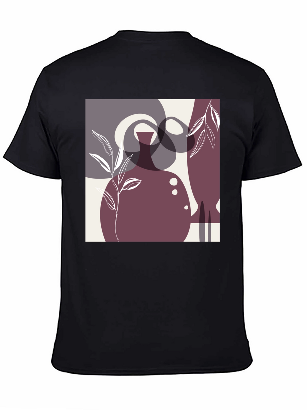 Modern Abstract Art Black T-Shirt