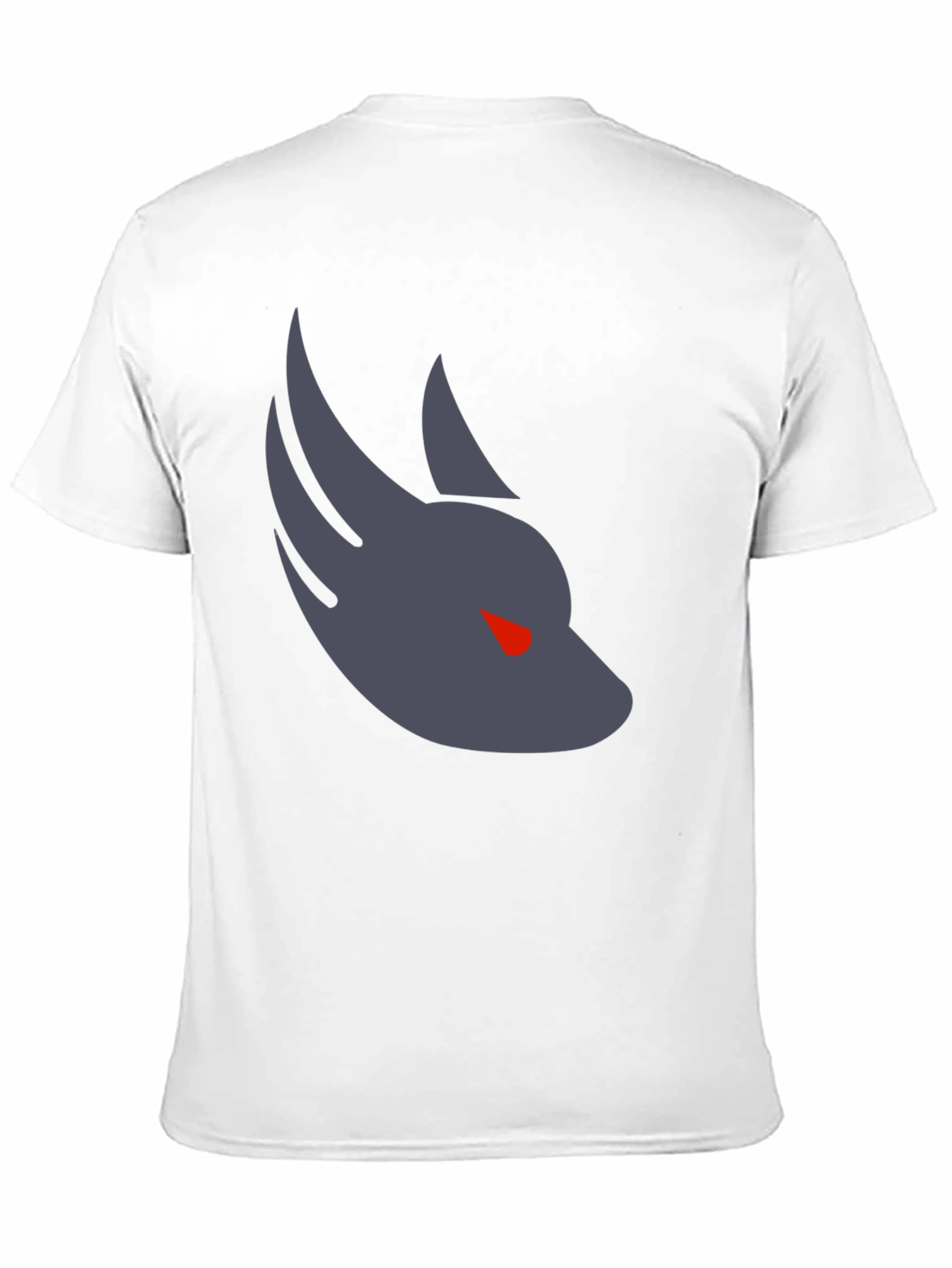 Mens Black T-Shirt with Wolf Graphic