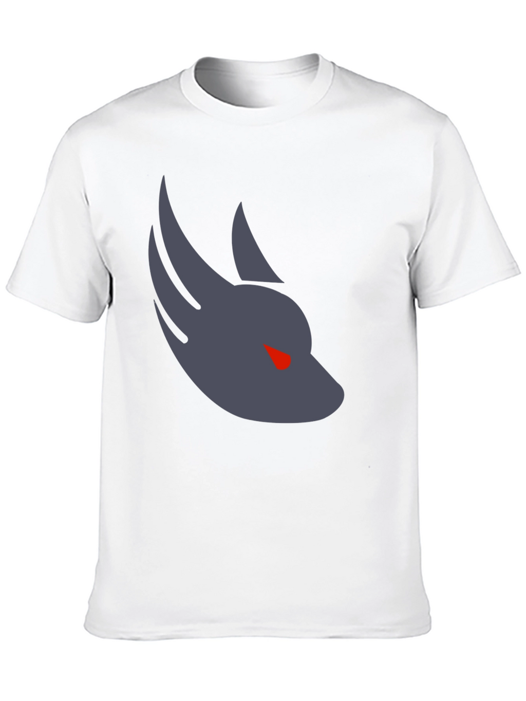 Mens Black T-Shirt with Wolf Graphic