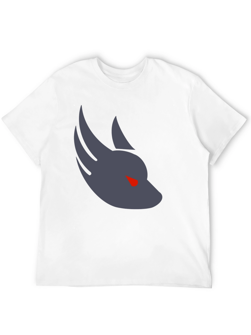 Mens Black T-Shirt with Wolf Graphic
