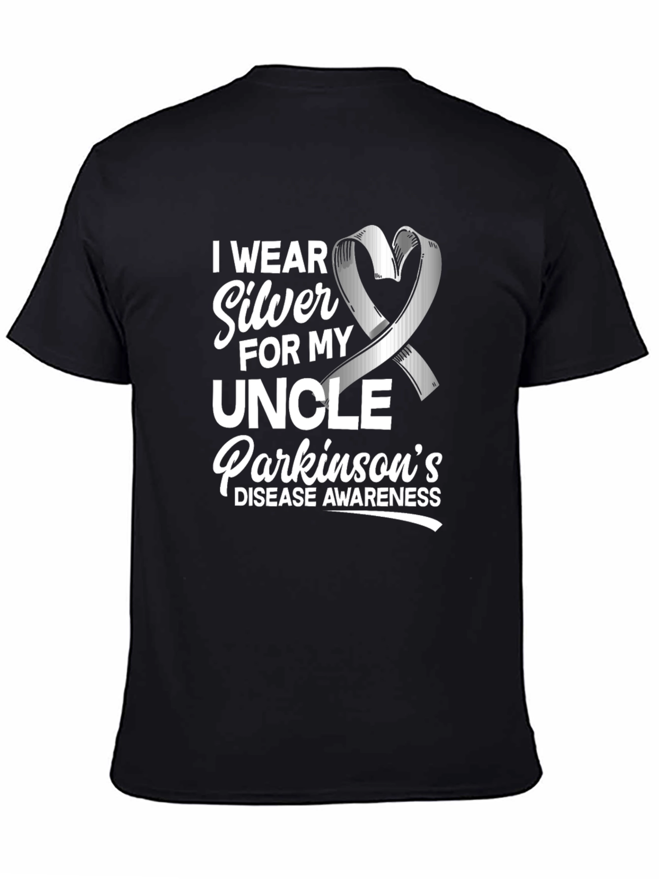 I Wear Silver for My Uncle Parkinsons Awareness T-Shirt