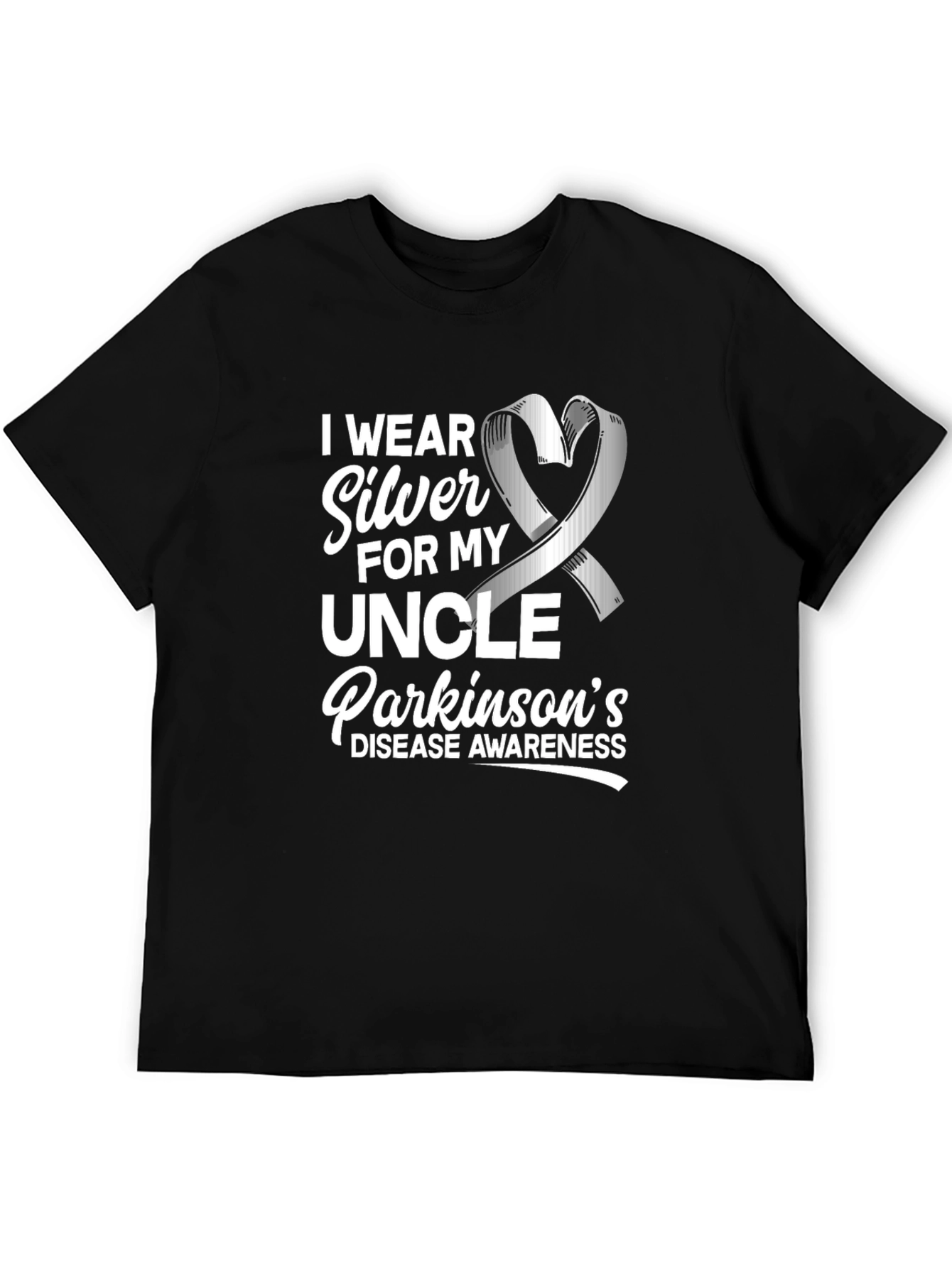 I Wear Silver for My Uncle Parkinsons Awareness T-Shirt
