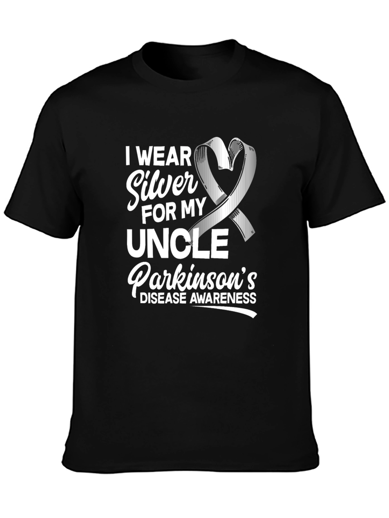 I Wear Silver for My Uncle Parkinsons Awareness T-Shirt