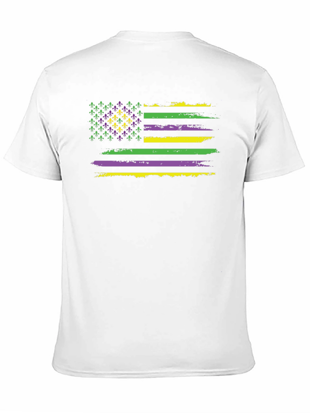Mardi Gras Flag T-Shirt - Fleur-de-lis US Flag Tee