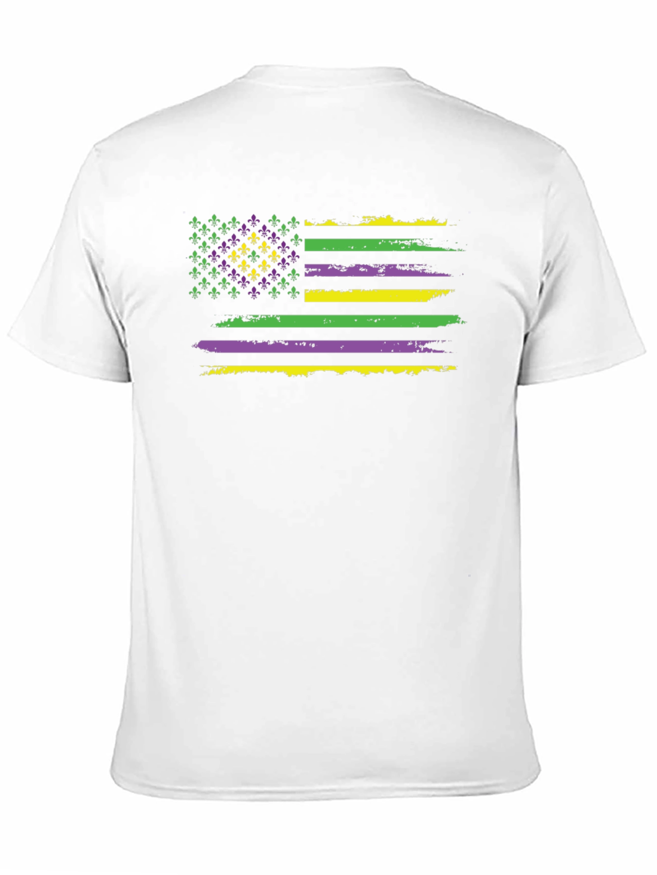 Mardi Gras Flag T-Shirt - Fleur-de-lis US Flag Tee