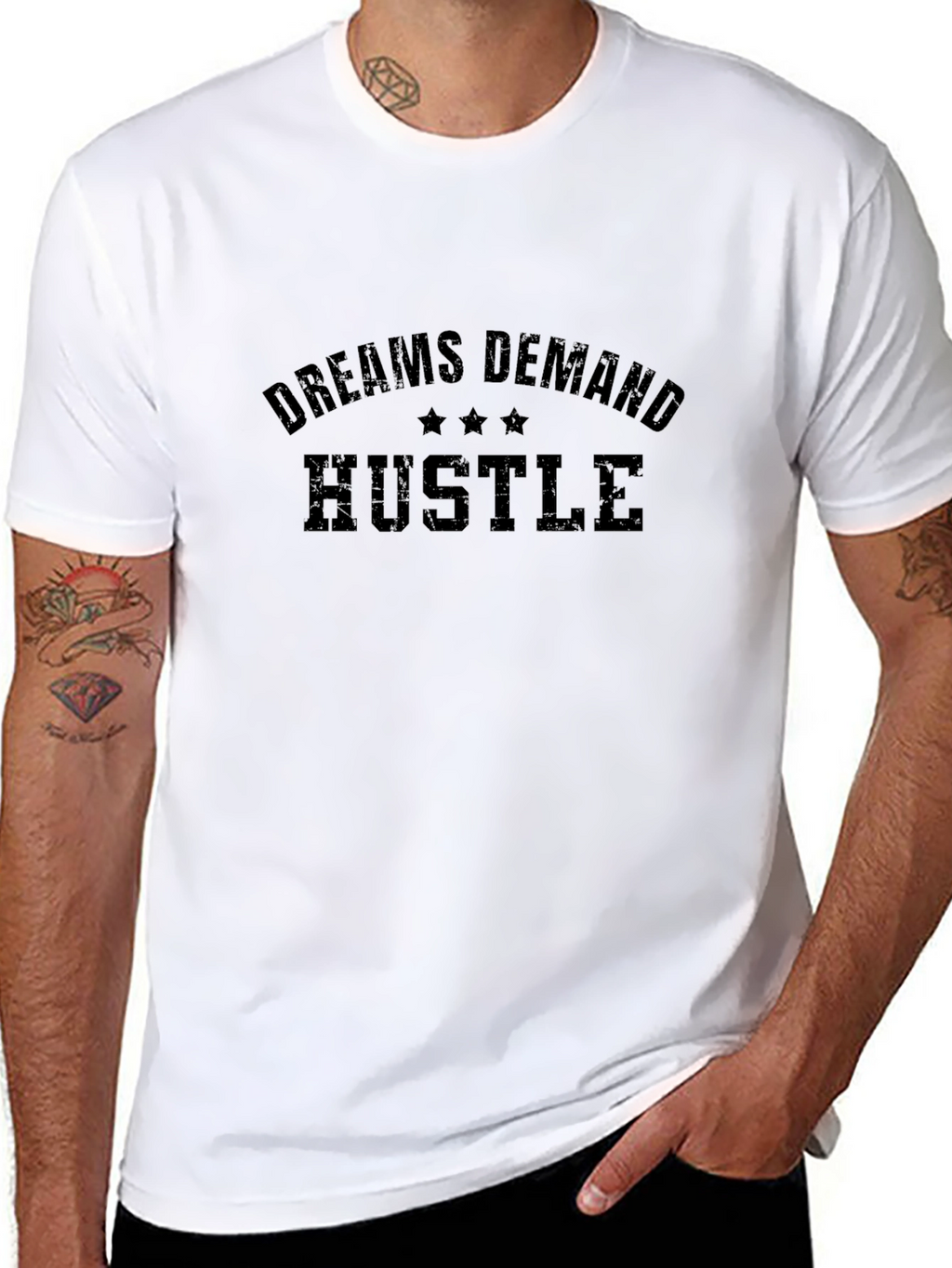 Dreams Demand Hustle Graphic T-Shirt
