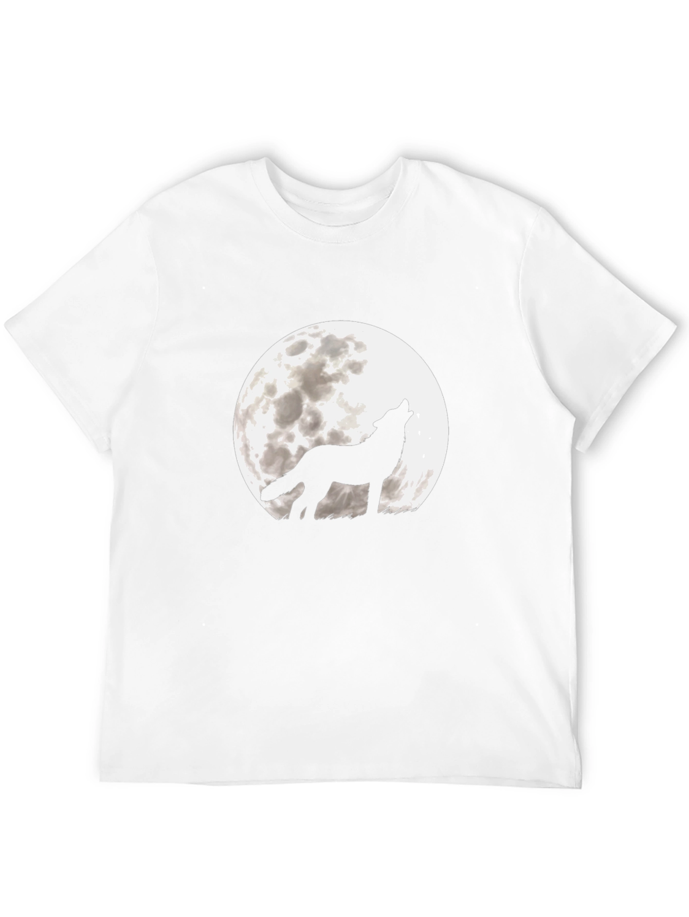 Wolf Moon Graphic Tee - Black Cotton T-Shirt