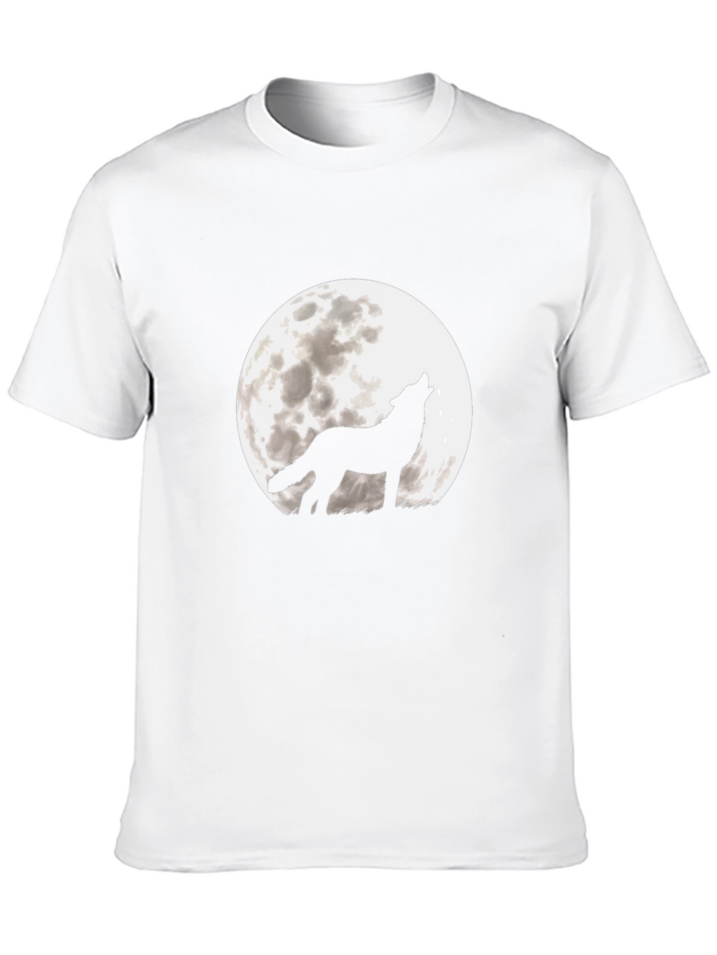 Wolf Moon Graphic Tee - Black Cotton T-Shirt